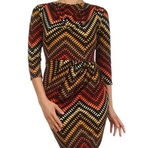 Colorful Fall Colors Dress Black Orange Yellow Red